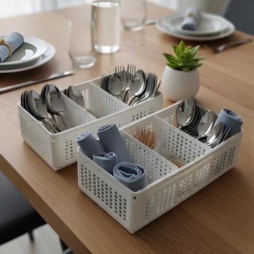 DecoLogy Clothes Organizer for Wardrobe Cupboard Organizer for Clothes Foldable and Stackable Closet Organizer Drawer Organizer for Clothes (6PCS-Small (Mini Drawer Organisers), White) - Image 4