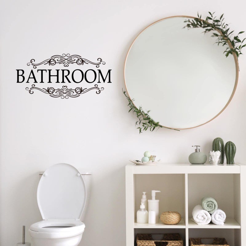 Outus 3 Pcs Pantry Sign Wall Decor, Laundry Bathroom Sign Wall Decor, Large Black Art Room Vinyl Door Decals Quote Sticker for Kitchen Room Decoration Supplies (9.1" x 16.1", 9.1" x 17.7 ", 9.1" x 19.7") - Image 5