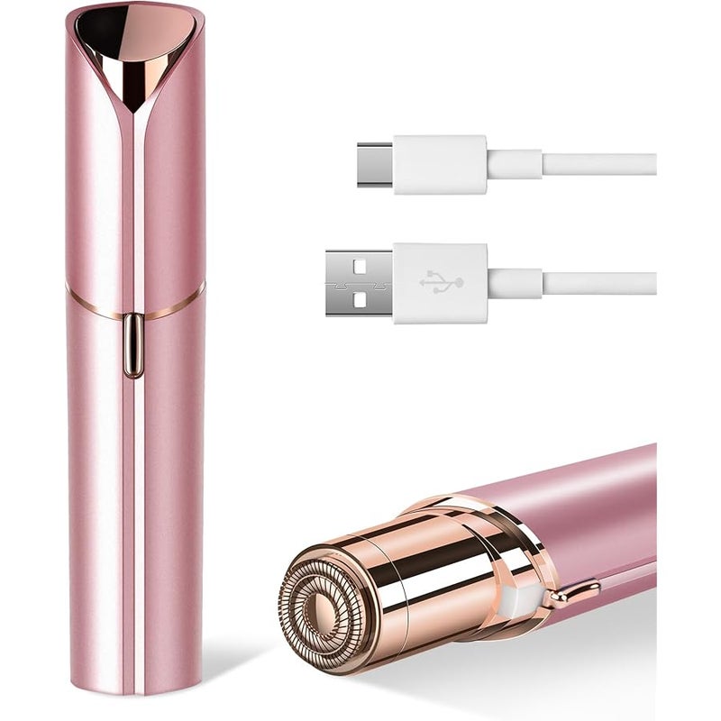 claities Facial Hair Removal for Women, Mini Hair Remover, Electric Razor Shaver Portable Bikini Epilator for Lips, Chin, Armpit, Peach Fuzz, Fingers, Neck, Cheek and USB Rechargeable(Rose Gold) - Image 1
