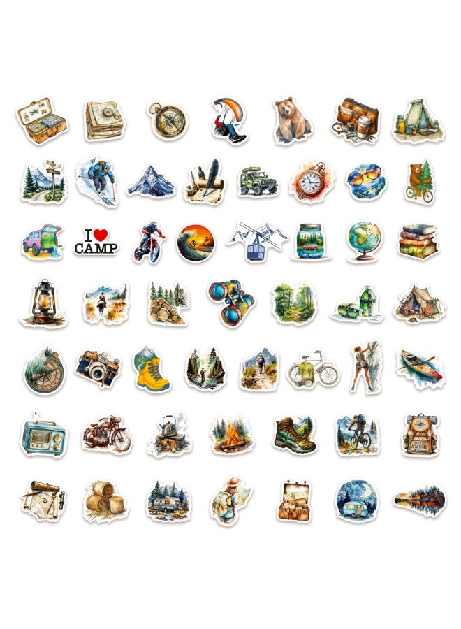 قوس قزح أورينبو ملصقات ألوان مائية للتخييم ومعدات التبريد والمشي لمسافات طويلة، 50 قطعة، ملصقات متينة لأجهزة الكمبيوتر المحمولة وزجاجات المياه والألعاب والهدايا للفتيات المراهقات، مثالية لأجهزة الكمبيوتر المحمولة والهاتف ولوح التزلج والسفر، إضافية - Image 5