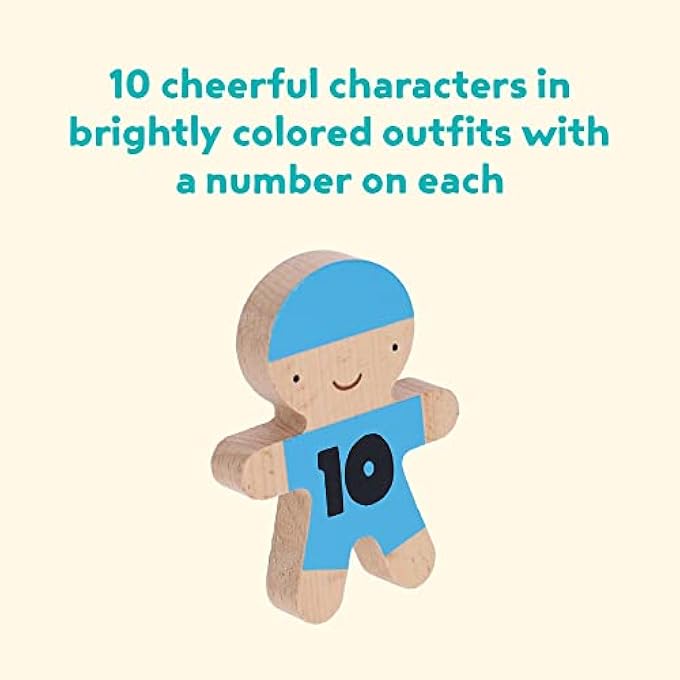 TARO GOMI'S WOODEN PLAY SET: 10 SHAPED FIGURES FOR STACKING FUN - Image 4