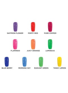 CP Trendies Nail Polish Kit 10 Pcs Colors Pack No -9 | Assorted Color | Nail Enamel | Nail Polish Glitter Gel Nail Art Starter Kit Beauty Gifts Set for Women Girls  - Image 2