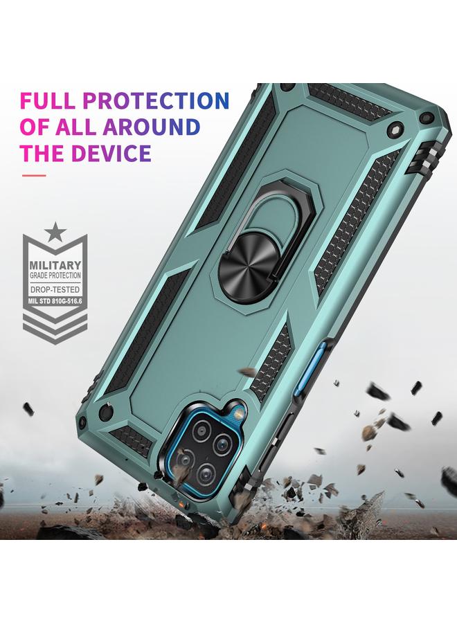 S-TOP Case For Samsung Galaxy A12 5G Shockproof TPU + PC Protective Case with 360 Degree Rotating Holder - Image 3