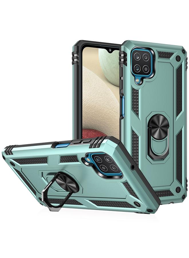 S-TOP Case For Samsung Galaxy A12 5G Shockproof TPU + PC Protective Case with 360 Degree Rotating Holder - Image 1
