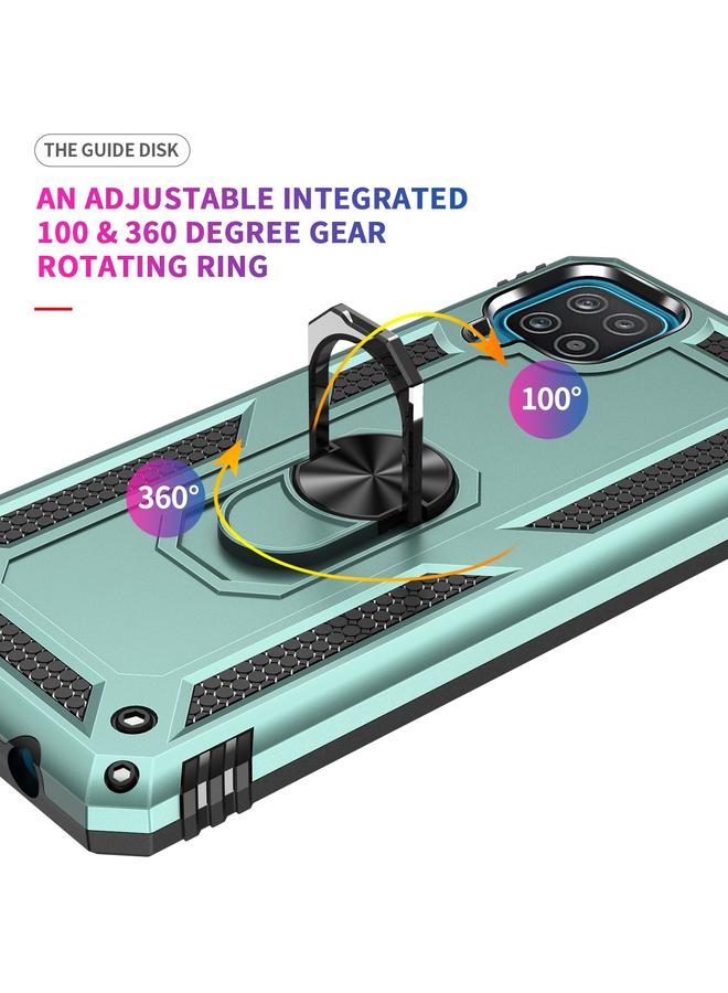 S-TOP Case For Samsung Galaxy A12 5G Shockproof TPU + PC Protective Case with 360 Degree Rotating Holder - Image 4