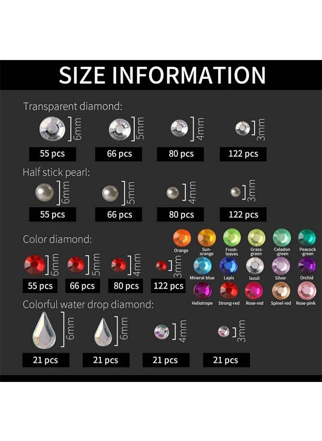 Beyond Rhinestone Stickers Face Stickers with Tweezers, Self Adhesive DIY Embellishment, Colorful Diamond Stickers for Face Eye Makeup Body  - Image 2