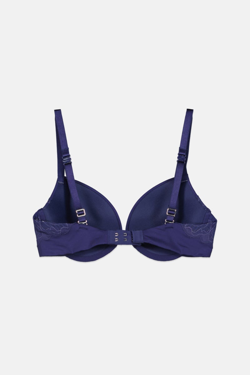 Tchibo Women Padded Underwired Push Up Bra, Navy  - Image 2