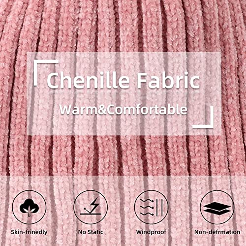 RR DESIGN Winter Warm Wool Pom Pom Hat Soft Thick Knit Acrylic Beanie Hat Caps-Winter Headgear for Girls and Women's (Maroon) - Image 5