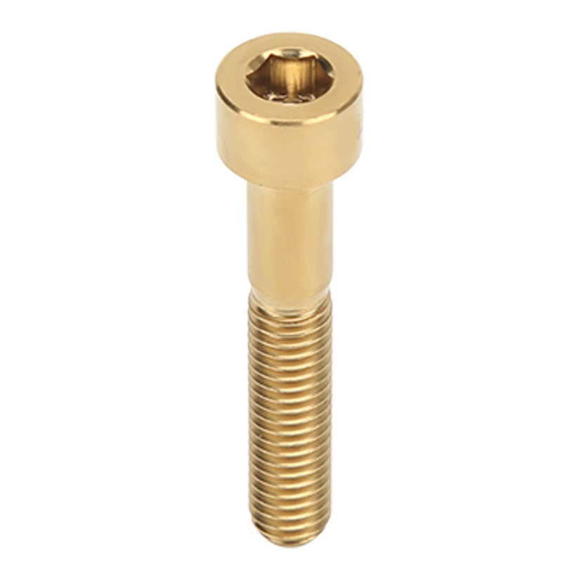 ريسك برغي دراجة M6x35mm مقاوم للصدأ من سبائك التيتانيوم، برغي جذع مقود الدراجة للاستخدام في ركوب الدراجات في الهواء الطلق، ذهبي - Image 2