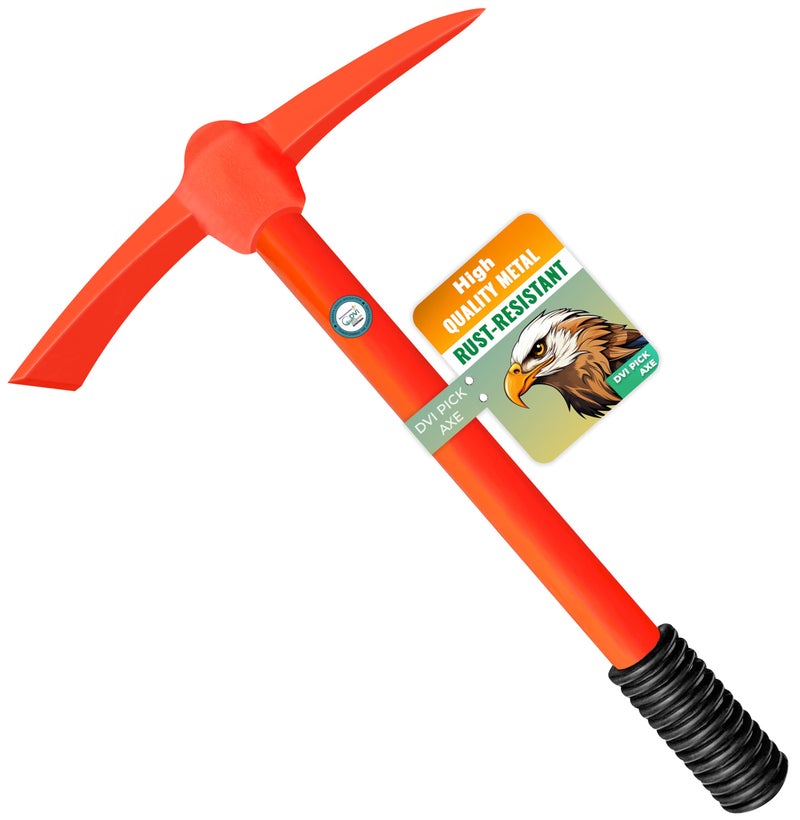 DVI Garden Hoe with HDPE Handel Material | Heavy-Duty Iron Mini Pick Axe I Hoe I Gardening Tool I Digger I Cultivator I Durable | Set of 1 | Multicolour | - Image 1