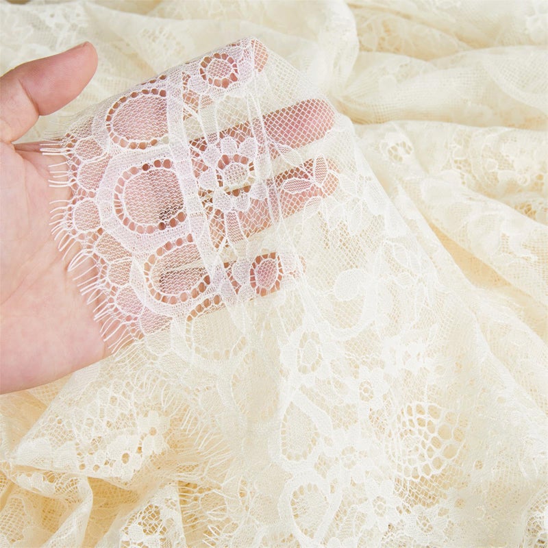 B.Cool B-COOL Vintage Lace Tablecloth Rectangle 60x120 Inches Long Embroidered Ivory Table Cloths for Parties Wedding Reception Home Decorations - Image 3
