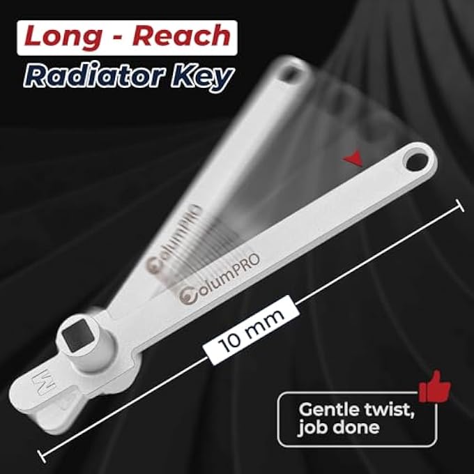 ColumPRO SET OF 2 BLEED KEYS, STAINLESS STEEL MATERIAL, ELECTROLYTICALLY POLISHED SURFACE, RADIATOR VENTILATION HANDLE, SQUARE KEY, HEATING KEY - Image 3