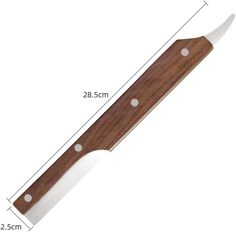 woobles Coconut Tool Coconut Cutter Stainless Steel Opener Double Ended Coconut Cutter with Wooden Handle Kitchen Gadget Tools - Image 3