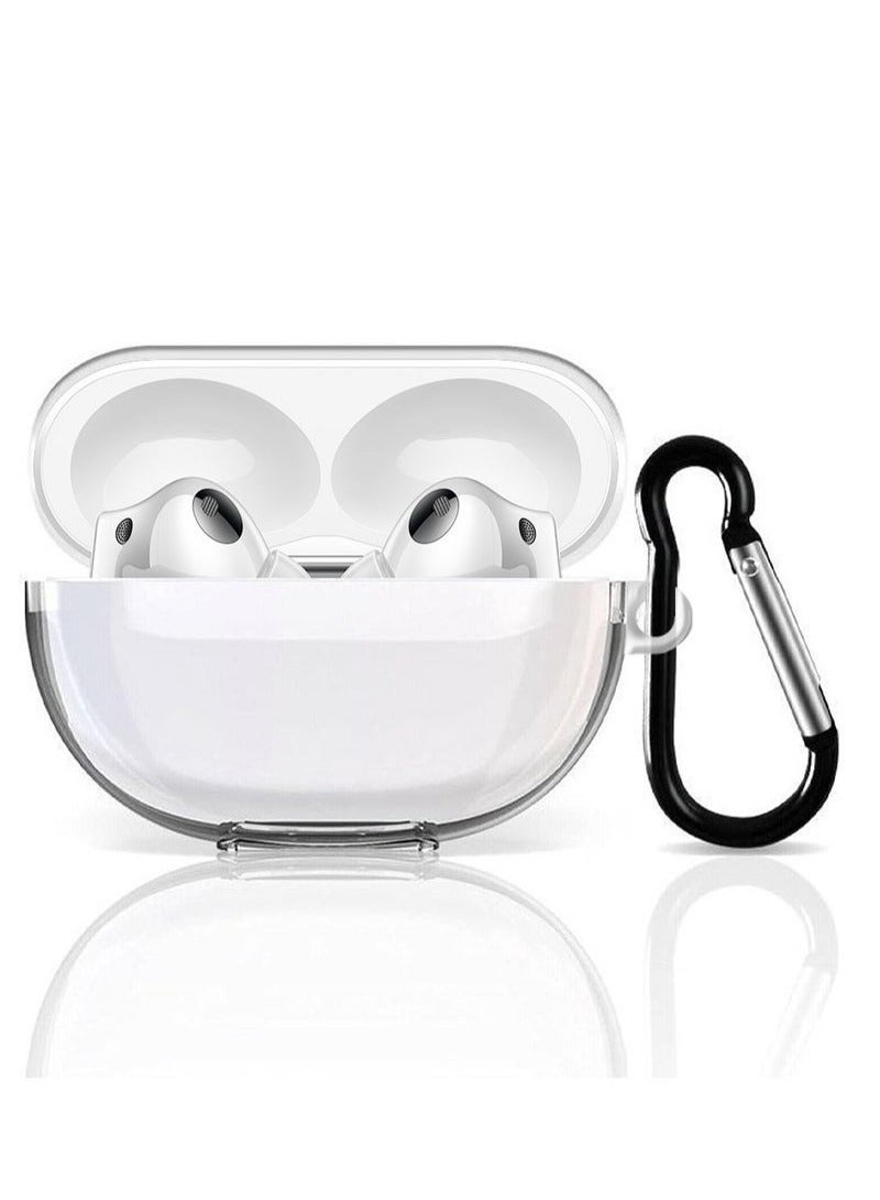 CATANES TPU Case For Huawei Pro 2 Freebuds Case Earbuds Soft TPU Protective Crystal Clear Transparent Case Cover With Key Ring  - Image 2
