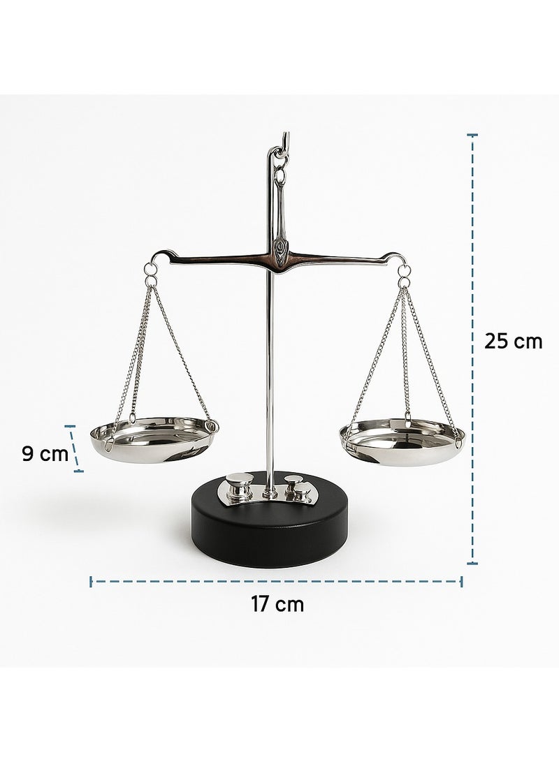 Classic Decorative Balance Scale – Stainless Steel Vintage Design for Home and Office Décor