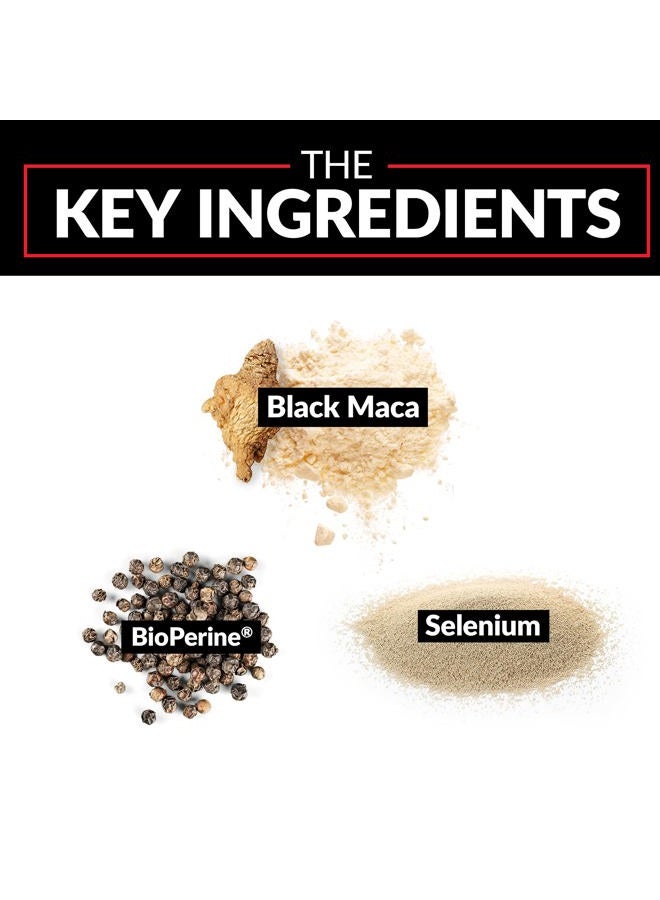 FORCE FACTOR Black Maca Root, 3-Pack, Vitality Supplement for Men with Superior Absorption and Power, Natural Maca Negra Extract, Fundamentals Series, 1000mg, 180 Capsules - Image 4