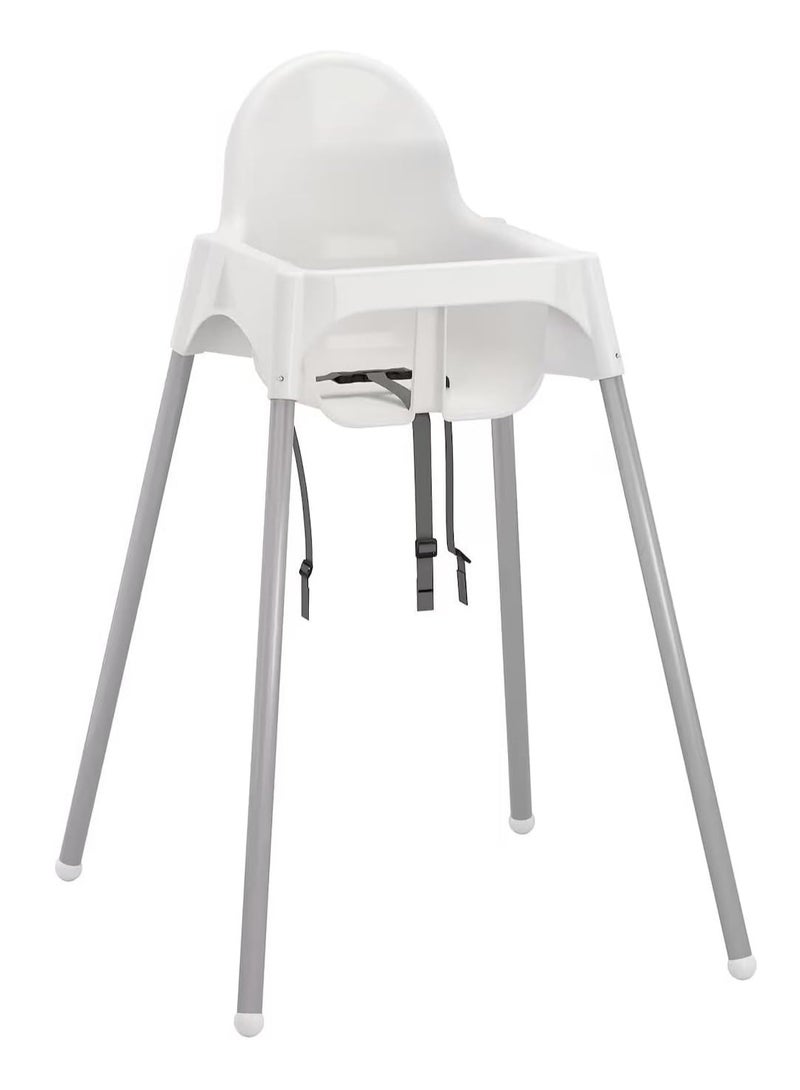 BLOOMING TIME Baby Chair with tray and seatbelt, White - Image 1