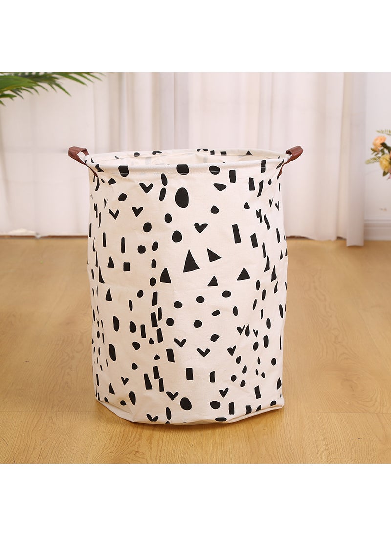 Generic - Fabric Cotton and Linen Storage Bucket Bathroom Dirty Clothes Basket Dirty Clothes Basket Foldable Laundry Basket Toy Storage Bag Triangle Irregular - Image 1