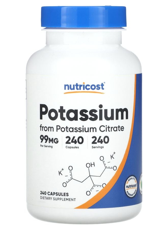 Nutricost Potassium 99 mg 240 Capsules