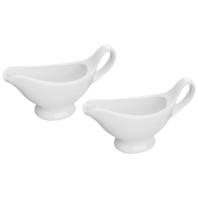 2Pcs 6.1x3.6in Gravy Boats Gravy Sauce Jugs Condiment Boats with Handle - Image 4