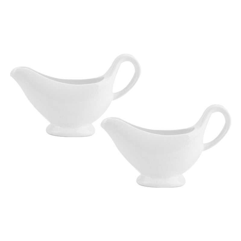 2Pcs 6.1x3.6in Gravy Boats Gravy Sauce Jugs Condiment Boats with Handle - Image 1