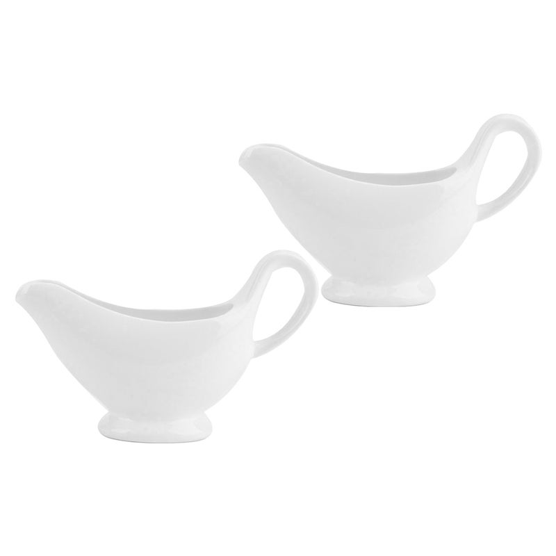 2Pcs 6.1x3.6in Gravy Boats Gravy Sauce Jugs Condiment Boats with Handle - Image 3