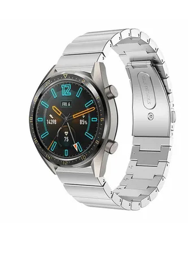 Rabos Ceramic Strap Band For Huawei Smart Watch Gt2 And Gt/Honor Magic 2 22millimeter Silver - Image 1