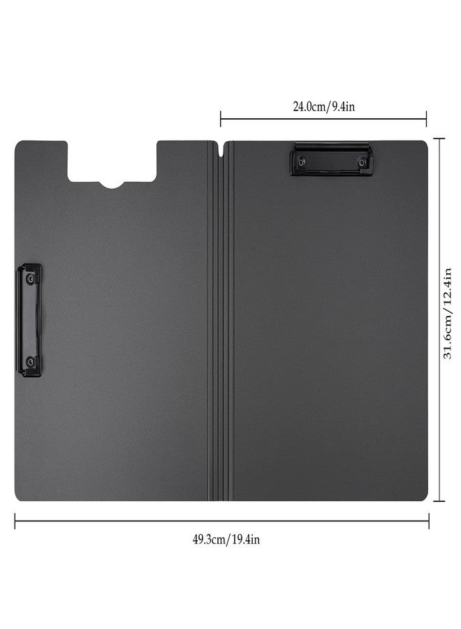 Tomorotec Nursing Foldable Clipboard, Pen Holder, Dual Clip, A4 Size, Black - Image 3