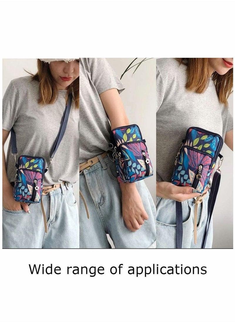 Excefore Sports Armband Outdoor Sweat-proof Running Armbag Cross-body Shoulder Casual Wallet Purse Fitness Cell Phone Bag Key Holder for iPhone 13 Pro/12 Pro/Xs Max,Galaxy S10 Plus,Huawei P30 Pro (Colorful)  - Image 4