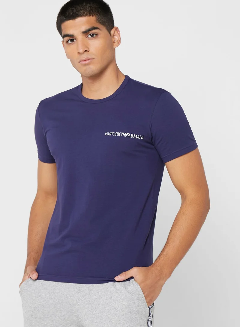 EMPORIO ARMANI 2 Pack Logo Crew Neck T-Shirt