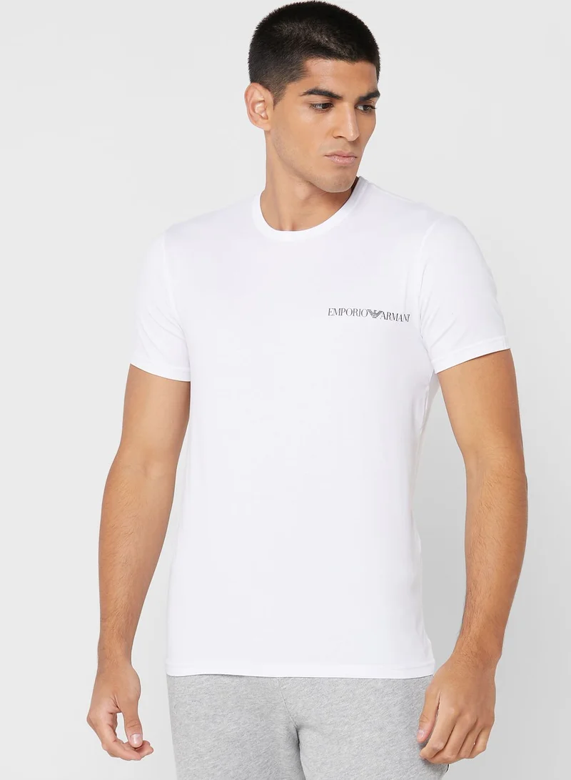 EMPORIO ARMANI 2 Pack Logo Crew Neck T-Shirt