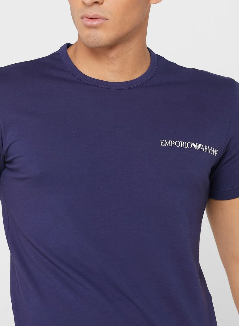 EMPORIO ARMANI 2 Pack Logo Crew Neck T-Shirt