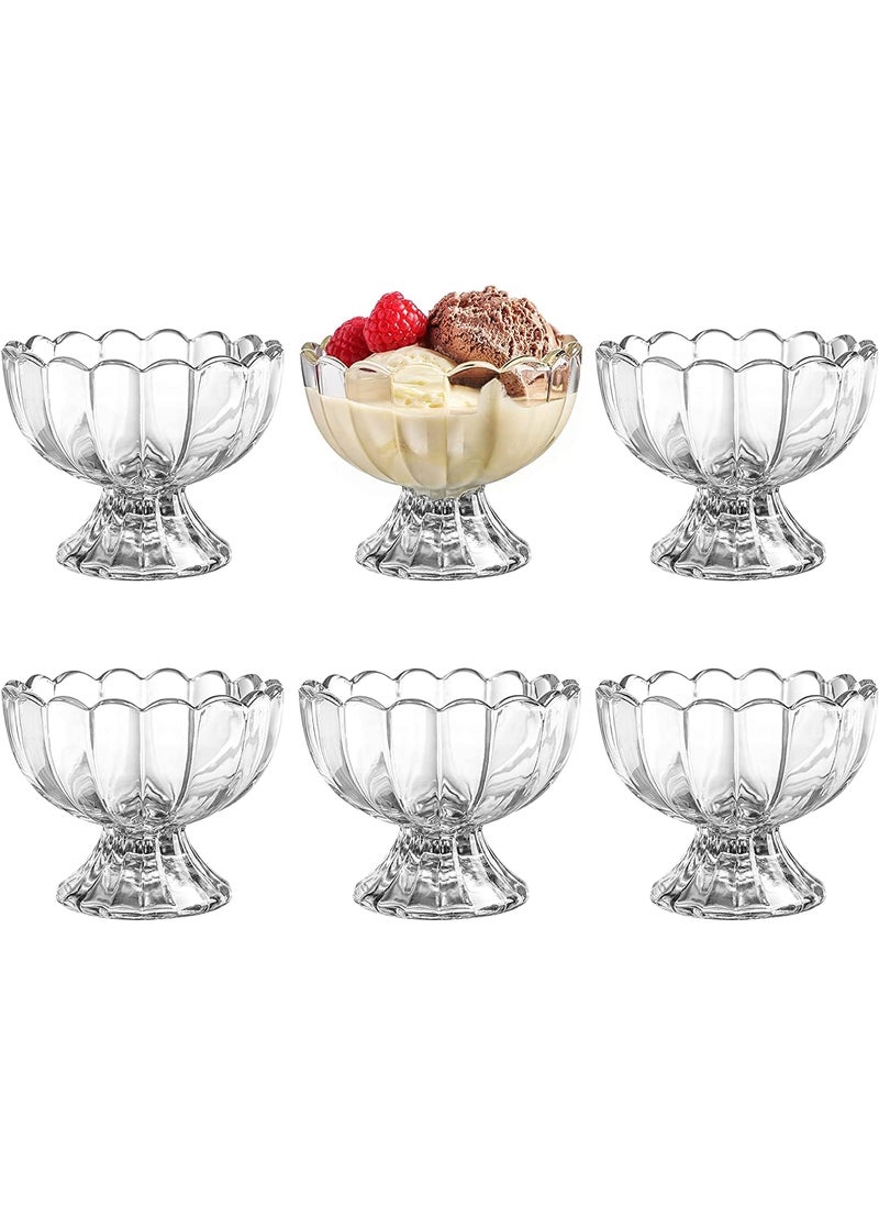 KD ZONE KD ZONE European 120 ml Lotus Ice Cream Bowl Dessert Cup for Sundae SweetsSnacks Fruit Pudding Nuts or Dip Serving Bowls Set of 6 Pcs Lead Free and BPA Free etc  - Image 1