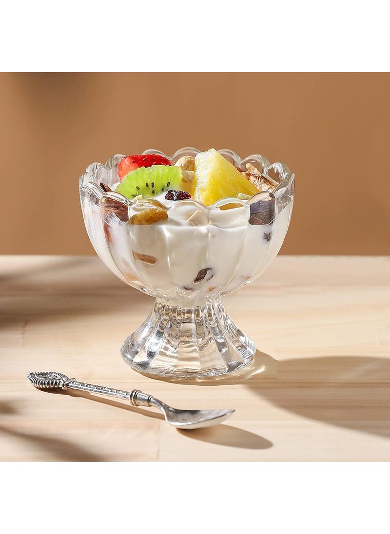 KD ZONE KD ZONE European 120 ml Lotus Ice Cream Bowl Dessert Cup for Sundae SweetsSnacks Fruit Pudding Nuts or Dip Serving Bowls Set of 6 Pcs Lead Free and BPA Free etc  - Image 5