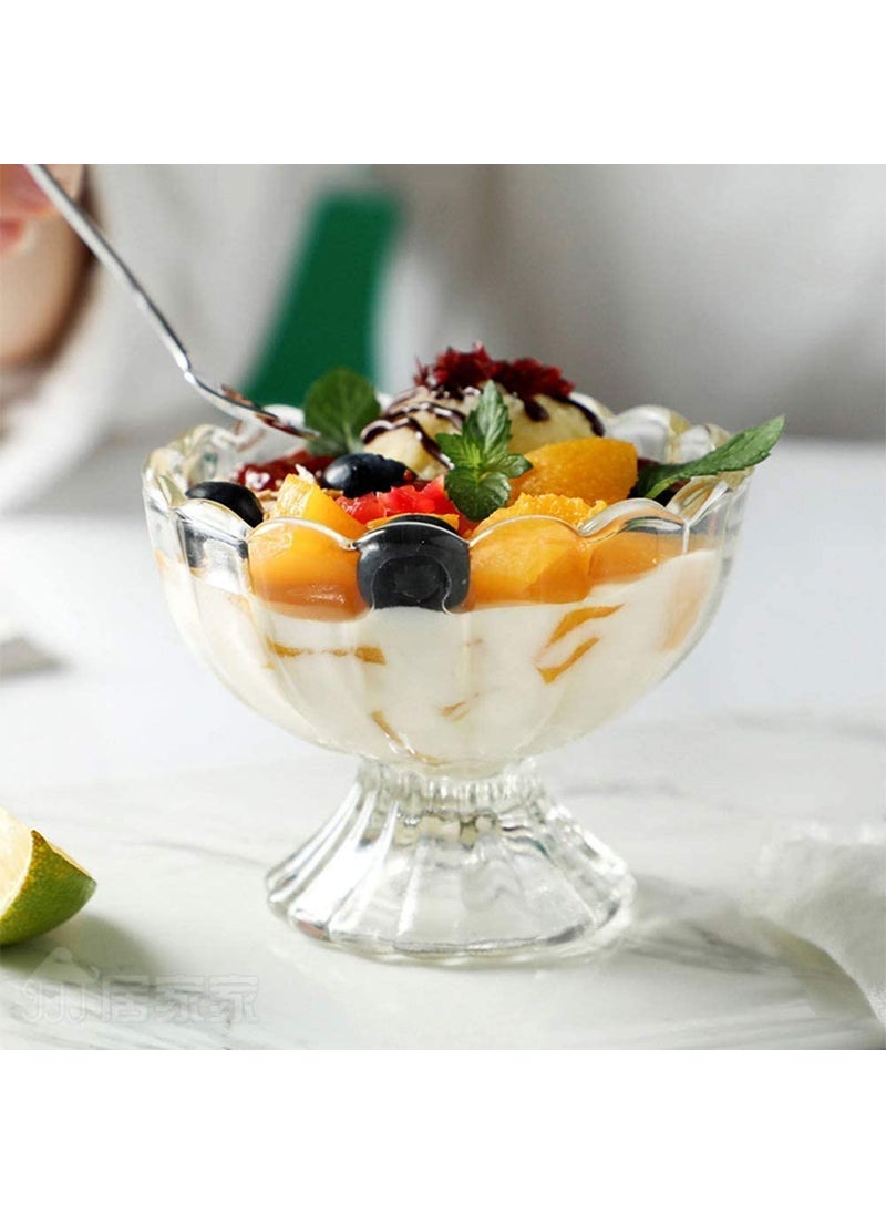 KD ZONE KD ZONE European 120 ml Lotus Ice Cream Bowl Dessert Cup for Sundae SweetsSnacks Fruit Pudding Nuts or Dip Serving Bowls Set of 6 Pcs Lead Free and BPA Free etc  - Image 3