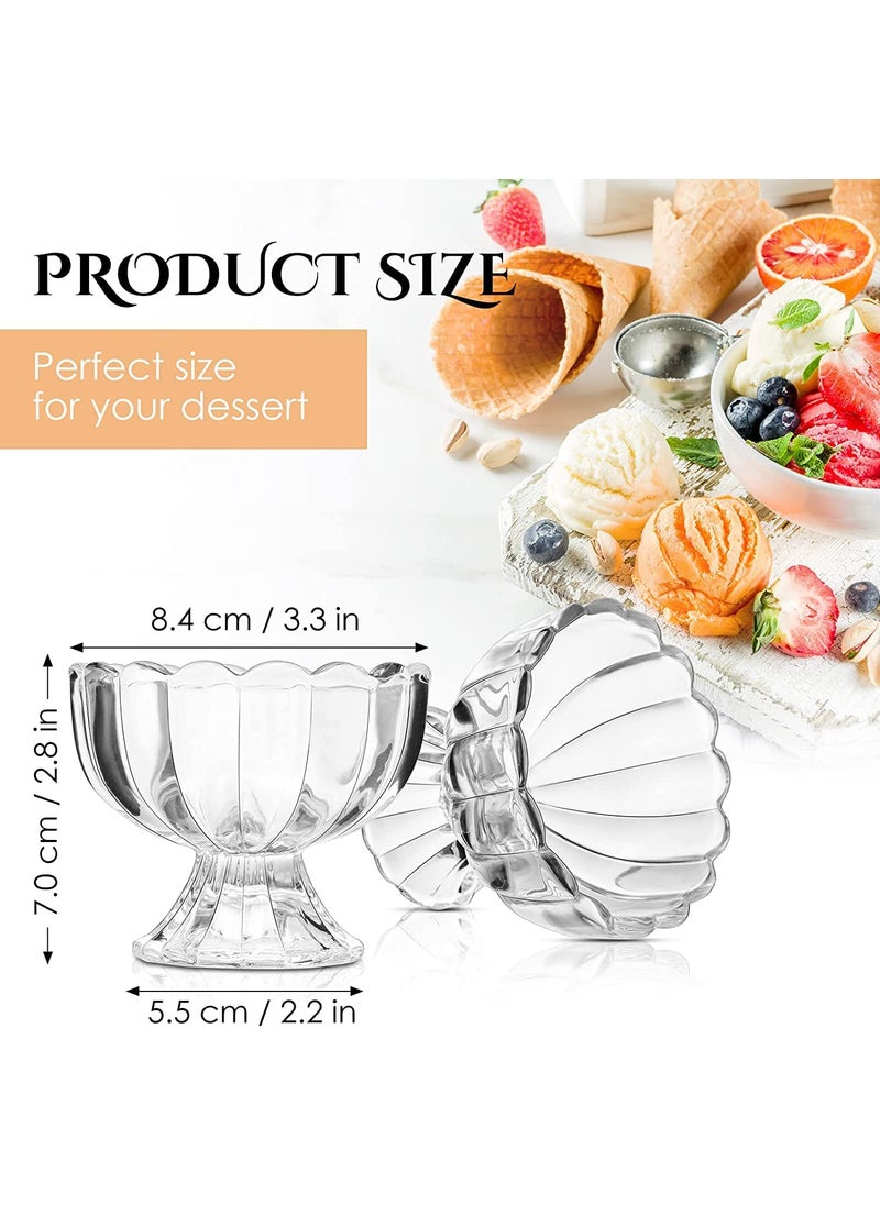 KD ZONE KD ZONE European 120 ml Lotus Ice Cream Bowl Dessert Cup for Sundae SweetsSnacks Fruit Pudding Nuts or Dip Serving Bowls Set of 6 Pcs Lead Free and BPA Free etc  - Image 4