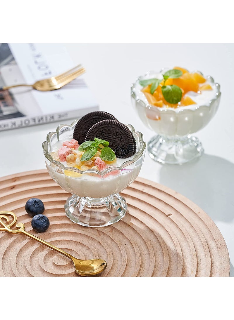 KD ZONE KD ZONE European 120 ml Lotus Ice Cream Bowl Dessert Cup for Sundae SweetsSnacks Fruit Pudding Nuts or Dip Serving Bowls Set of 6 Pcs Lead Free and BPA Free etc  - Image 2
