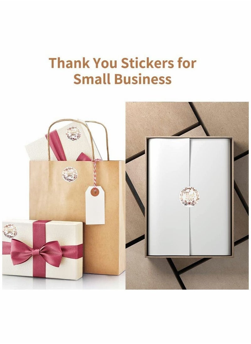 Y&D 500-Piece Thank You Stickers Rose Gold Foil Fonts Sticker, Labels for Greeting Cards, Flower Bouquets, Boxes, Candy Bags and Gift Wraps, 1.5 Inch  - Image 5