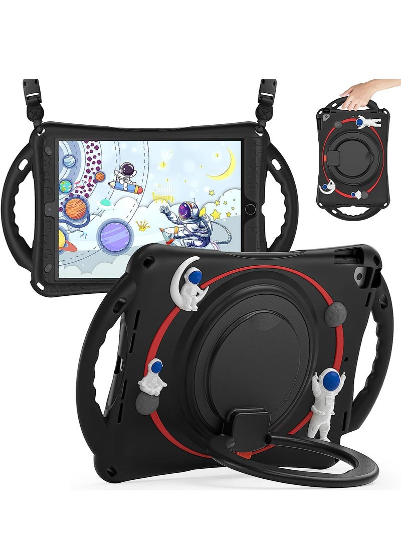 Cool Baby COOLBABY Kids Shockproof Case For iPad 9th Gen 8th Gen 7th Gen 10.2 Inch 2021 2020 2019 With Swivel Stand Pen Holder Strap Lightweight Flexible Shockproof Case For Boys Girls - Image 1