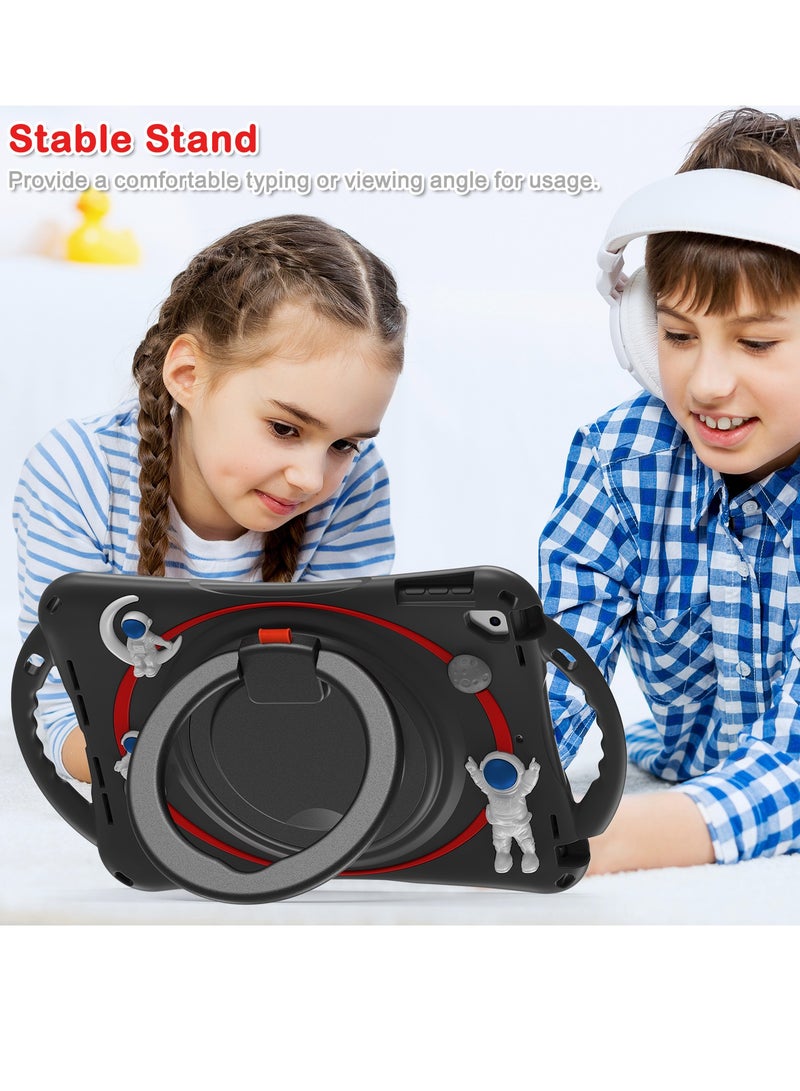 Cool Baby COOLBABY Kids Shockproof Case For iPad 9th Gen 8th Gen 7th Gen 10.2 Inch 2021 2020 2019 With Swivel Stand Pen Holder Strap Lightweight Flexible Shockproof Case For Boys Girls - Image 2