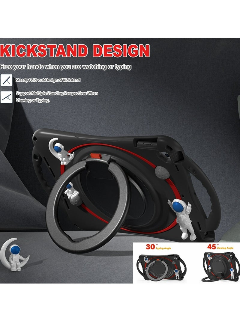 Cool Baby COOLBABY Kids Shockproof Case For iPad 9th Gen 8th Gen 7th Gen 10.2 Inch 2021 2020 2019 With Swivel Stand Pen Holder Strap Lightweight Flexible Shockproof Case For Boys Girls - Image 4