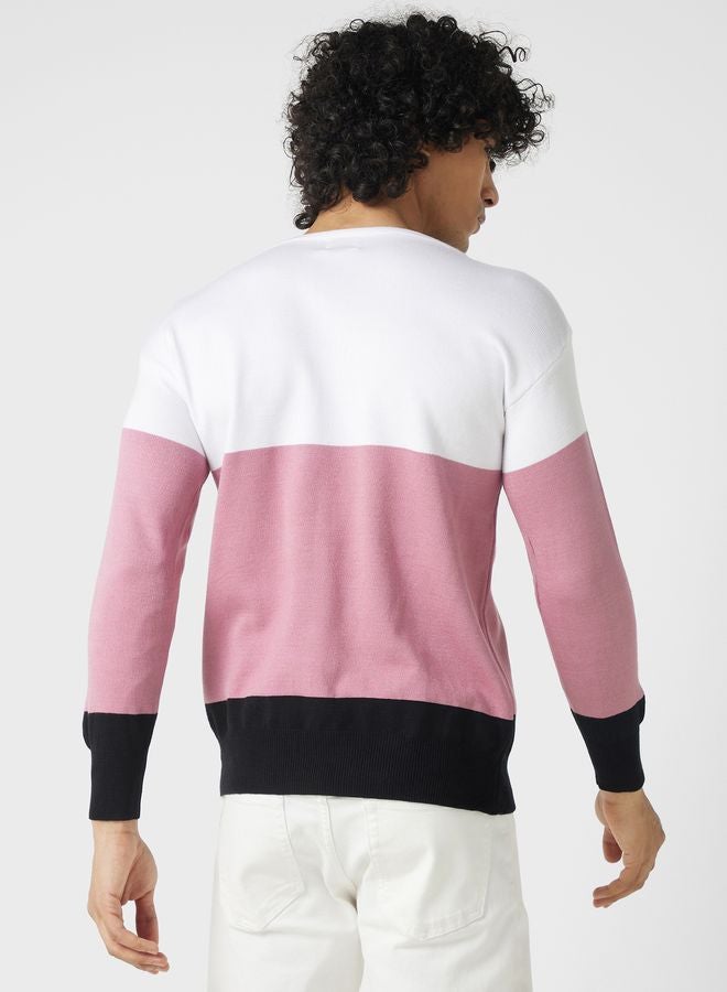 Seventy Five Colourblock Crew Neck Sweater - Image 2