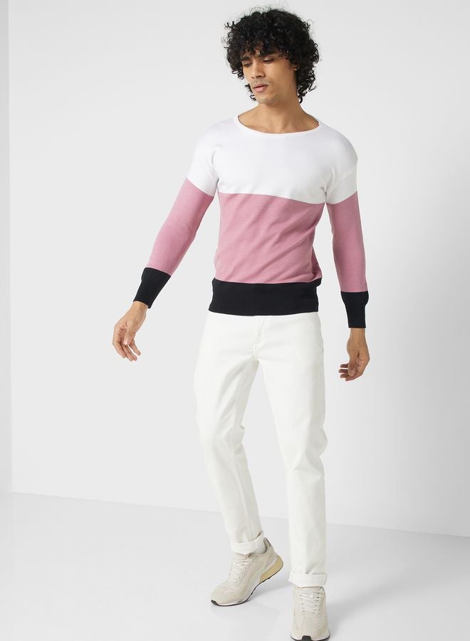 Seventy Five Colourblock Crew Neck Sweater - Image 4