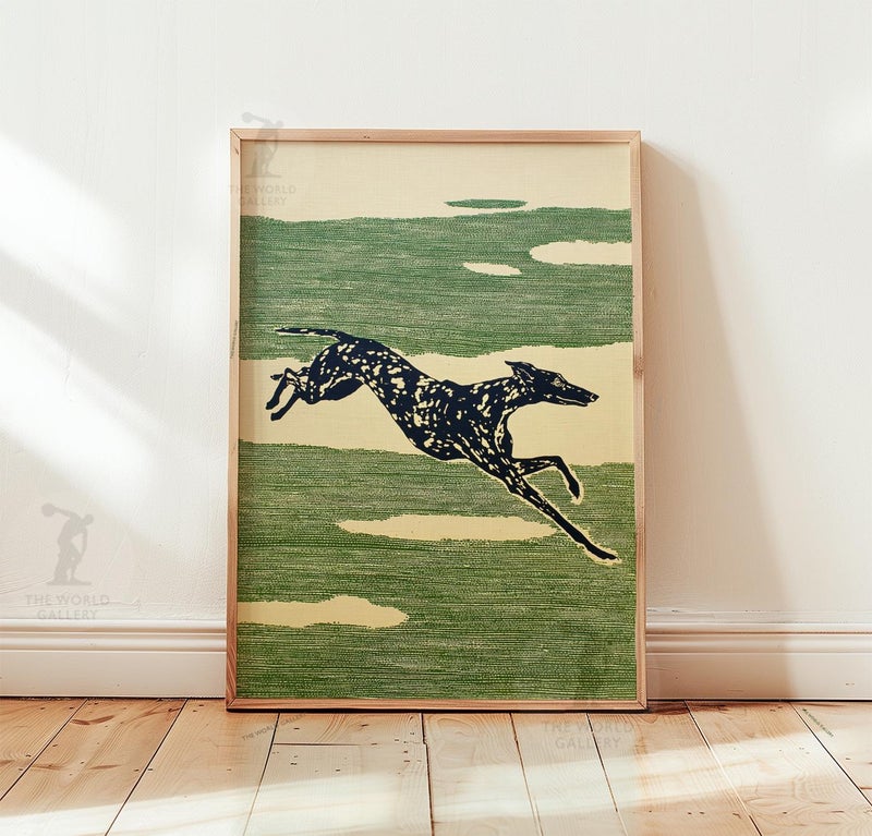 TNESSENTIAL Greyhound Running Poster | Vintage Dog Art Print | Mid-Century Animal Wall Décor - Image 5