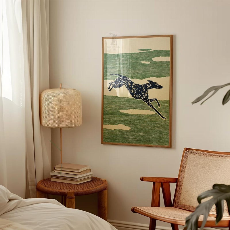 TNESSENTIAL Greyhound Running Poster | Vintage Dog Art Print | Mid-Century Animal Wall Décor - Image 3