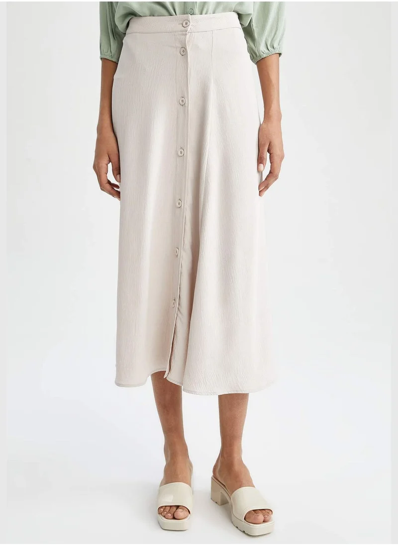 DeFacto A Cut High Waisted Midi Skirt