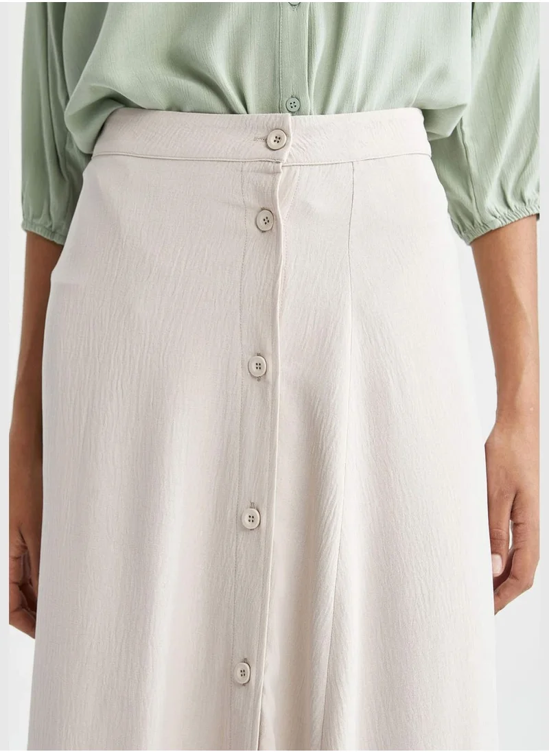 DeFacto A Cut High Waisted Midi Skirt