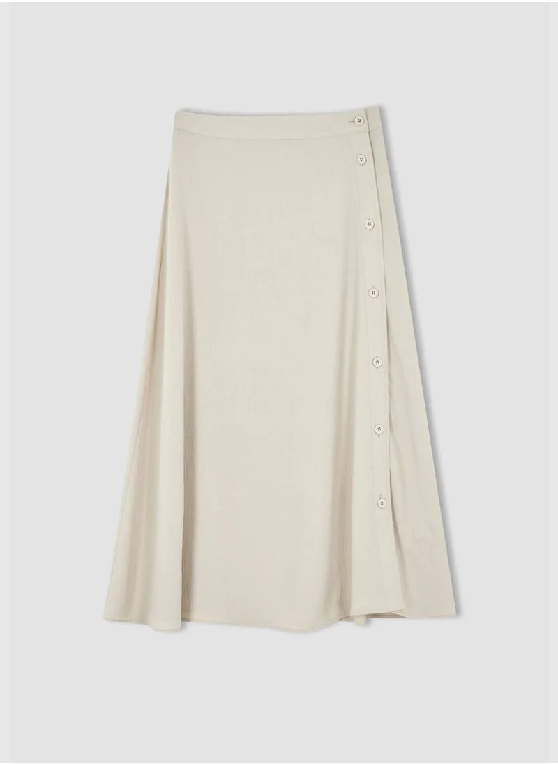 DeFacto A Cut High Waisted Midi Skirt