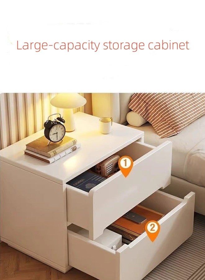 JCB CHIC 40×40×60CM Bedside Storage Cabinet With Drawer,Nightstand Side Table Bedside Table Solid Wood Nightstand  Modern End Table Chest of Drawers Bedside Cabinet - Image 4