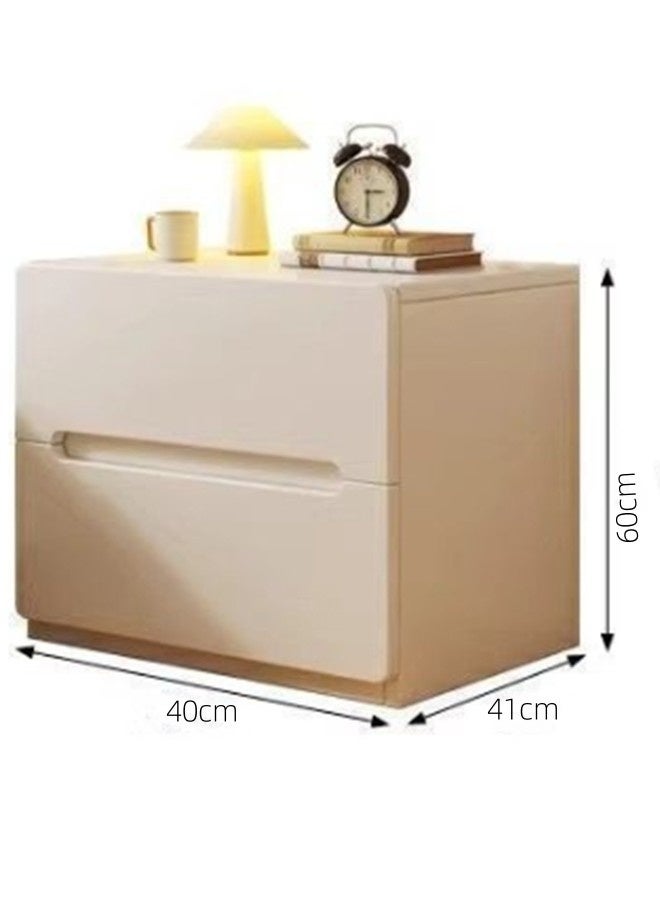 JCB CHIC 40×40×60CM Bedside Storage Cabinet With Drawer,Nightstand Side Table Bedside Table Solid Wood Nightstand  Modern End Table Chest of Drawers Bedside Cabinet - Image 2